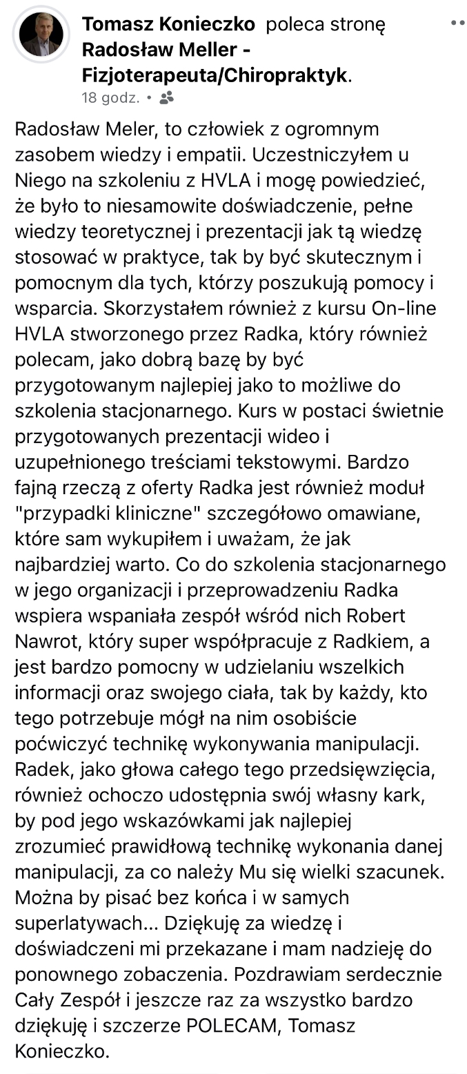 Opinia uczestnika 10xChiro
